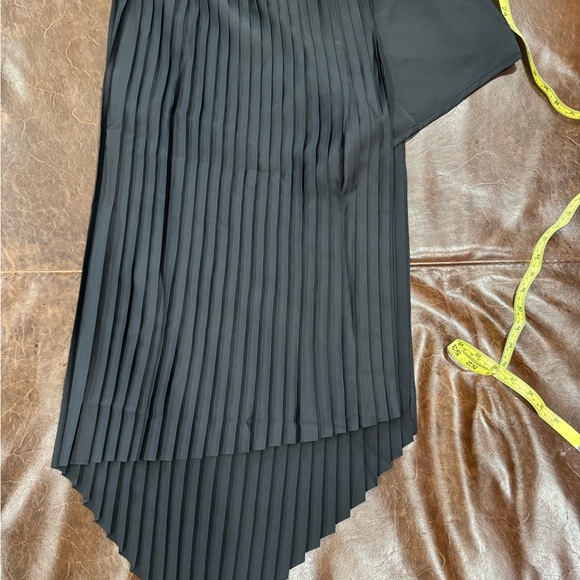 NWT Adidas Blue Version Black Pleated Skirt with Blue 3 Stripes details sz M - Picture 13 of 13